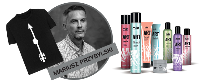Mila Professional nawiązała współpracę z wybitnym projektantem mody Mariuszem Przybylskim, dzięki czemu po raz kolejny łączymy sztukę fryzjerską z innym rodzajem artyzmu jakim jest moda.