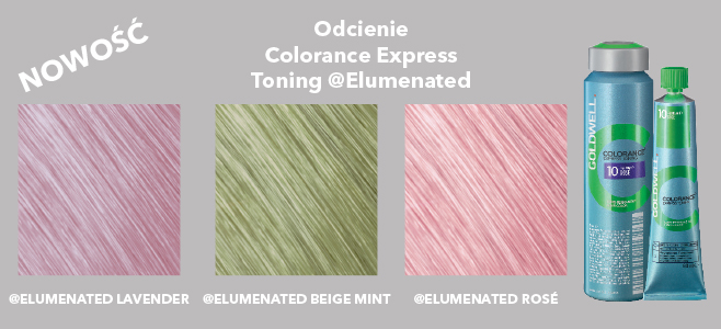 Wprowadzone zostaną odcienie Topchic @Elumenated z chłodnym połyskiem różu i fioletu (6NN@CV, 7BP@Pk, 9N@Pk) oraz najnowsze odcienie tonujące Colorance Express Toning  w pastelowych odcieniach lawendy, mięty i różu (@Elumenated Lavender, @Elumenated Beige Mint, @Elumenated Rosé), a gama czystych pigmentów @Pure Pigments zostanie wzbogacona o odcień chłodnego różu @Cool Pink.
