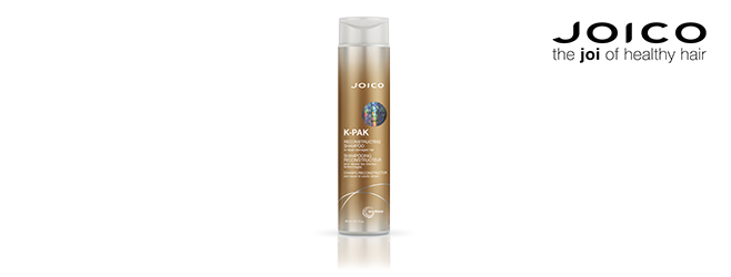 JOICO K-PAK Reconstructing Shampoo – odbudowujący szampon do codziennego stosowania. Polecany dla włosów zniszczonych obróbką termiczną, środkami chemicznymi i szkodliwymi wpływami środowiska, a także dla włosów zmęczonych, łamliwych i delikatnych.