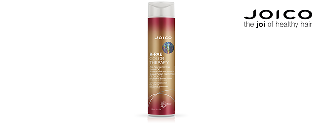 JOICO K-PAK Color Therapy Color-Protecting Shampoo to delikatny szampon dla włosów farbowanych, zniszczonych, osłabionych. Blokuje procesy płowienia i zmiany koloru, pozostawia włosy mocne, lśniące i pełne życia.
