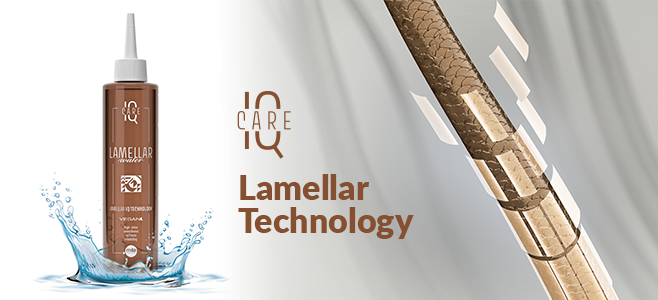 Lamellar Technology Formuła produktu, oparta na Technologii Lamelarnej IQ, redukuje nierówności, poprzez precyzyjne wnikanie składników aktywnych dokładnie w te miejsca, które wymagają głębokiej odbudowy i nawilżenia.