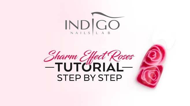 Indigo Nails - Sharm Effect Roses, krok po kroku
