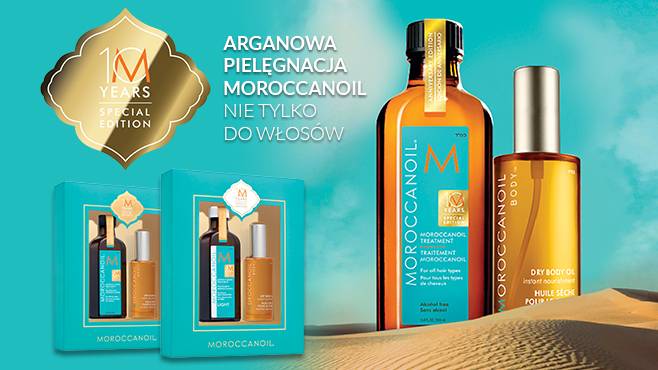 10 lat Kuracji Moroccanoil - Arganowa pielęgnacja Moroccanoil nie tylko do włosów