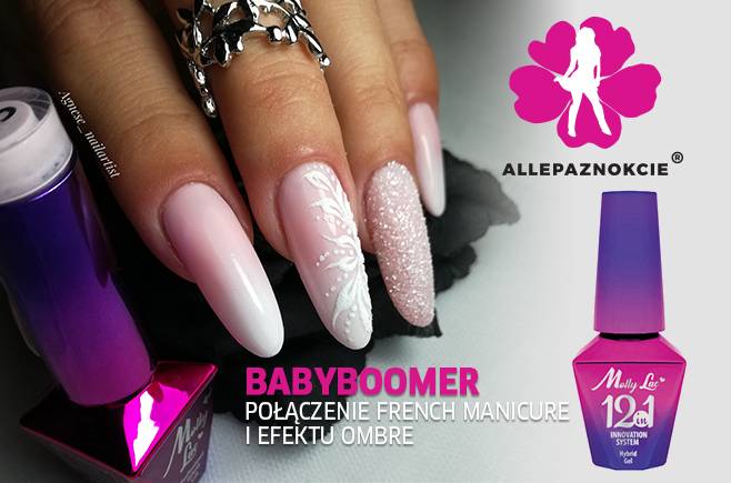 Babyboomer - połączenie french manicure i efektu ombre
