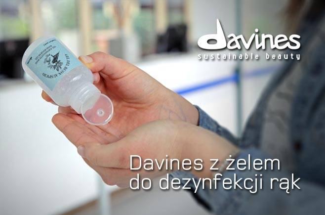 DAVINES z żelem do dezynfekcji rąk