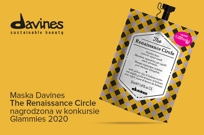 Maska Davines The Renaissance Circle nagrodzona w konkursie Glammies 2020