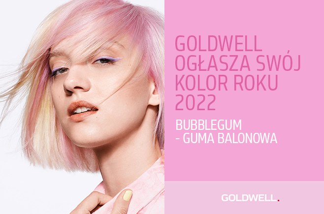 Goldwell ogłasza swój Kolor Roku 2022 - BUBBLEGUM - GUMA BALONOWA