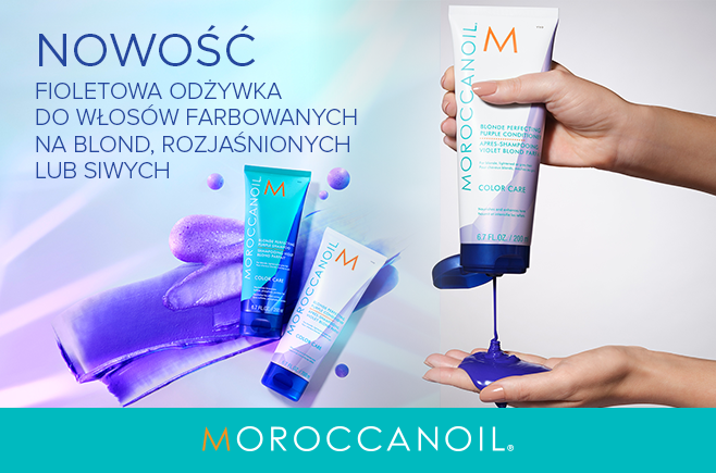 Nowość od Moroccanoil! Fioletowa Odżywka do włosów farbowanych na blond, rozjaśnionych lub siwych