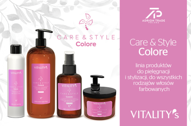 Care & Style Colore linia produktów do pielęgnacji i stylizacji, do wszystkich rodzajów włosów farbowanych.