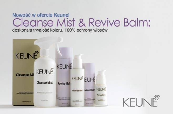 Nowość w ofercie Keune! Cleanse Mist i Revive Balm