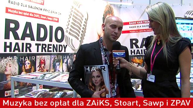 Muzyka bez opłat dla ZAiKS - Radio Hair Trendy na targach Hair Fair & Beauty 2014
